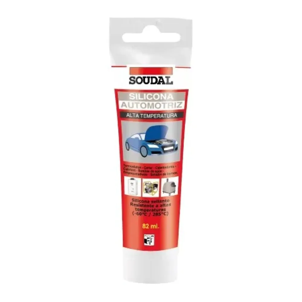 Silicona para Altas Temperaturas 82 Ml Rojo Soudal