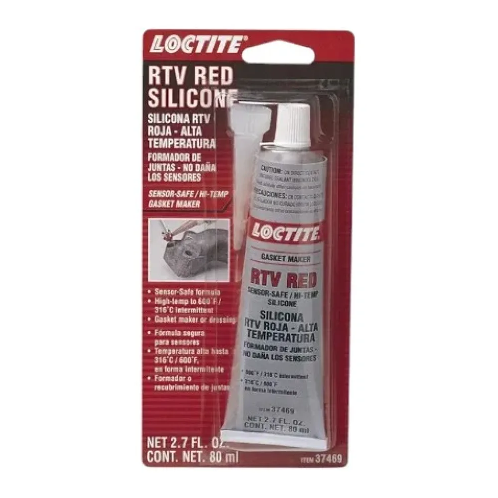 Silicona Roja Rtv Alta Temperatura Si 596 Tb 80ML Loctite