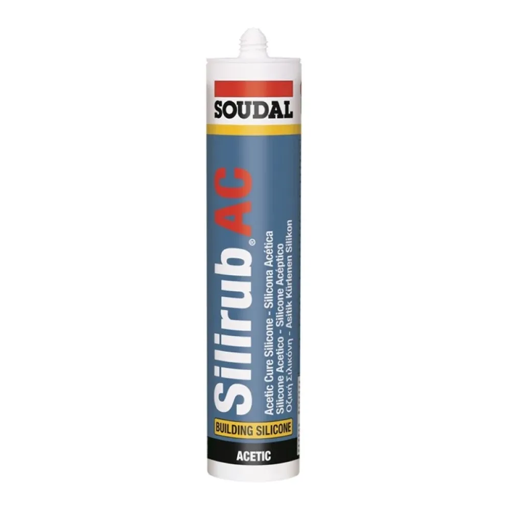 Silicona Soudal Aluminio Silirub Ac 290 Ml sin Fungicida