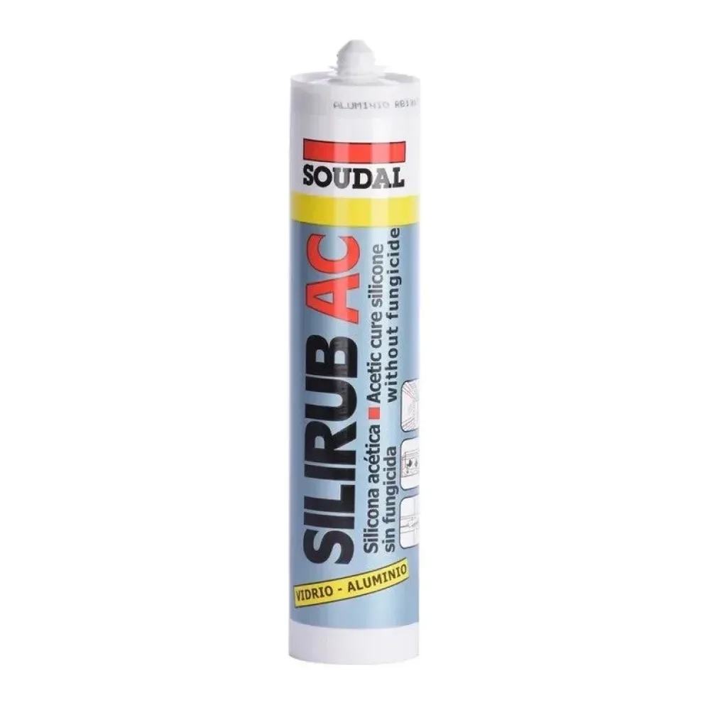 Silicona Soudal Bronce Silirub Ac 290 Ml sin Fungicida