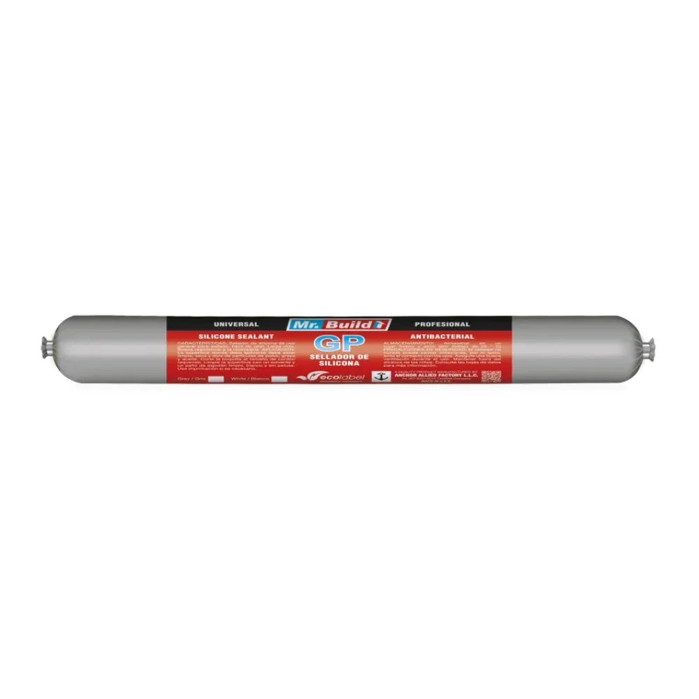 Silicona Universal Blanca con Fungicida Mr Build Salchicha 600 Ml Mr. Build