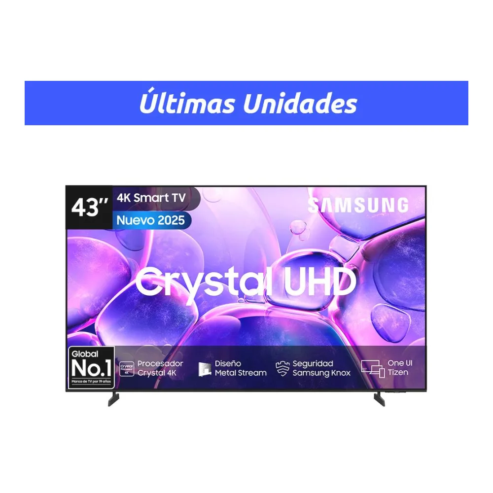 Smart Tv Samsung 43" Crystal Uhd U8000F 4K (2025)