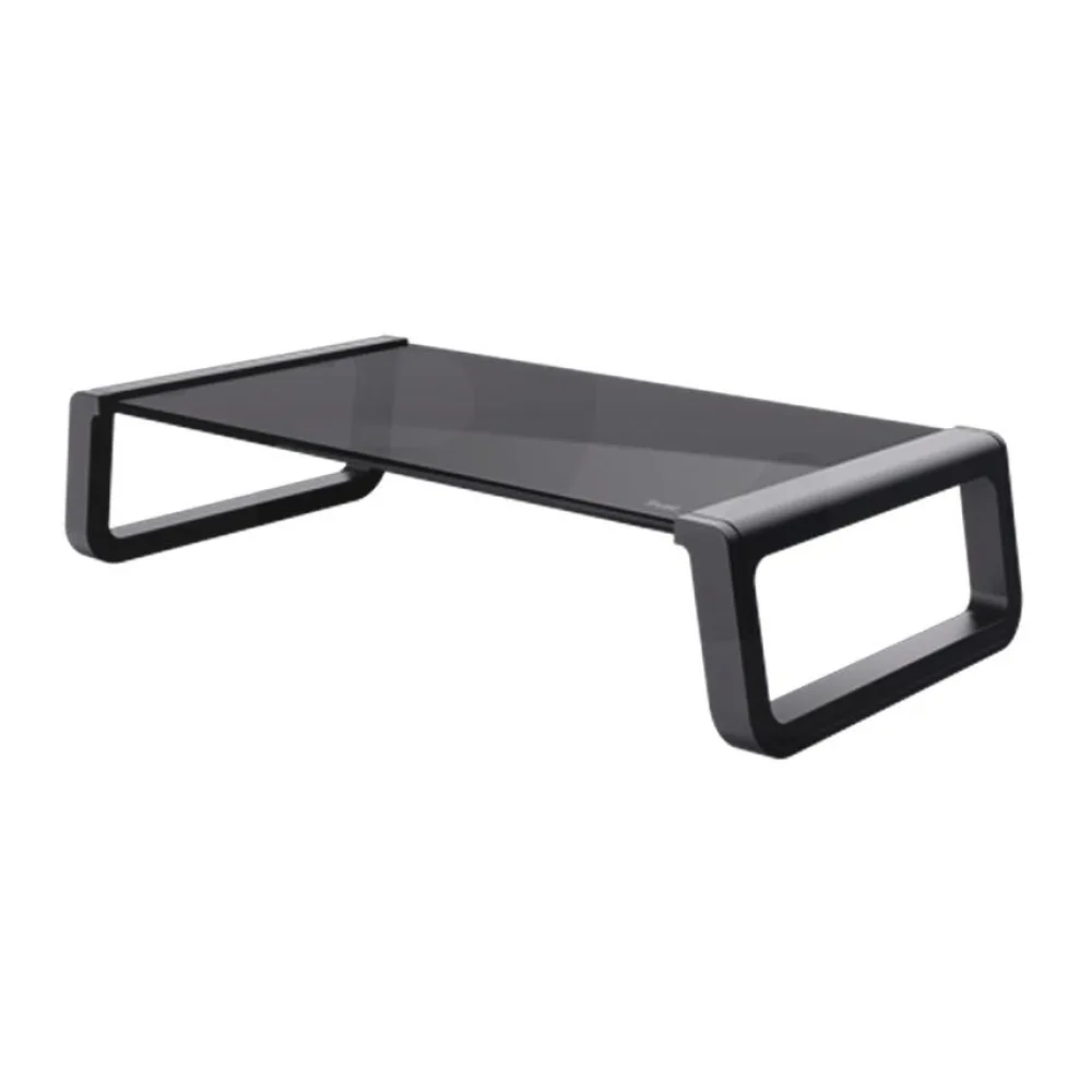 Soporte de Monitor de Cristal Templado Negro Trust