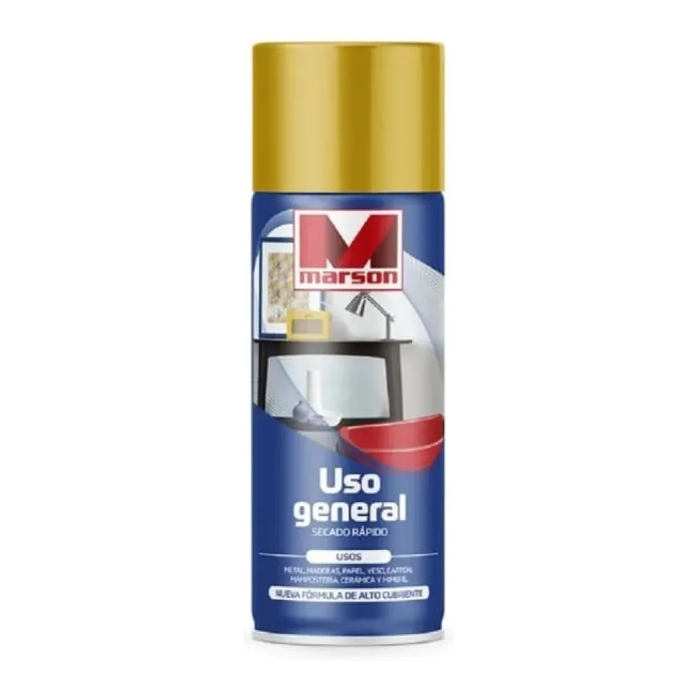 Spray Esmalte Amarillo 350 Ml Uso General Marson