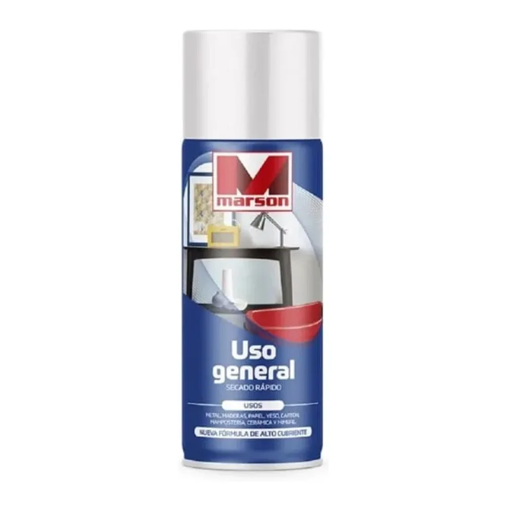 Spray Esmalte Blanco Opaco 350 Ml Uso General Marson