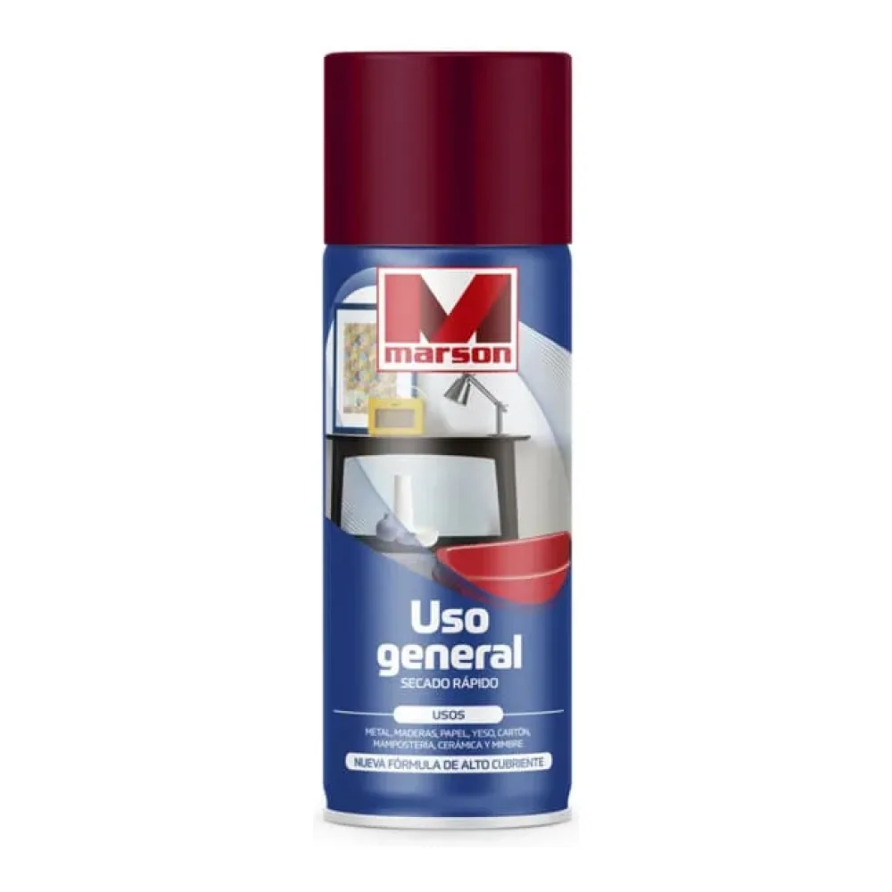 Spray Esmalte Burdeo 350 Ml Uso General Marson