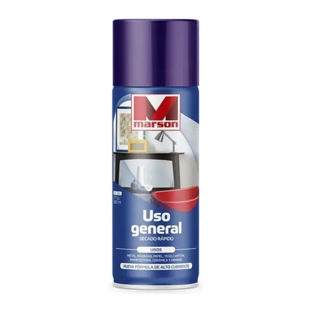 Spray Esmalte Morado 350 Ml Uso General Marson