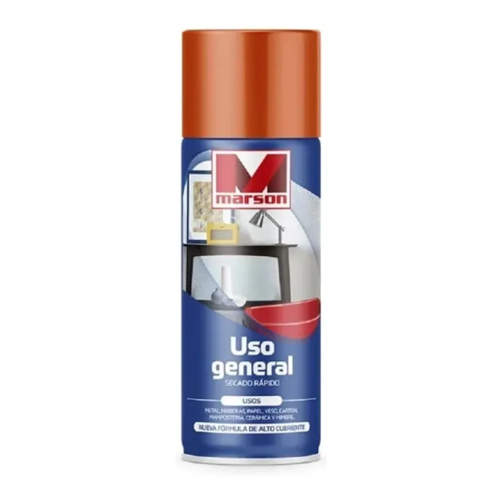 Spray Esmalte Naranja 350 Ml Uso General Marson