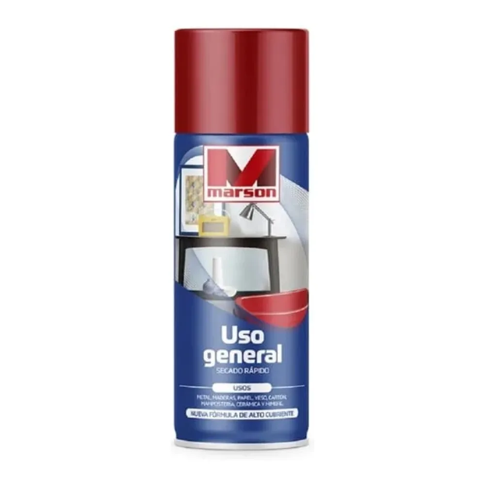 Spray Esmalte Rojo Mandarín 350 Ml Uso General Marson