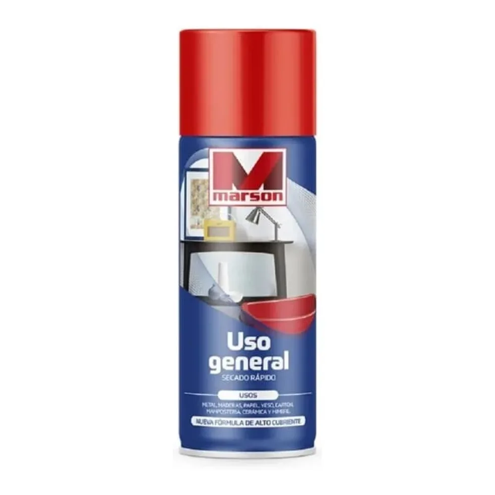 Spray Esmalte Rojo Vivo 350 Ml Uso General Marson