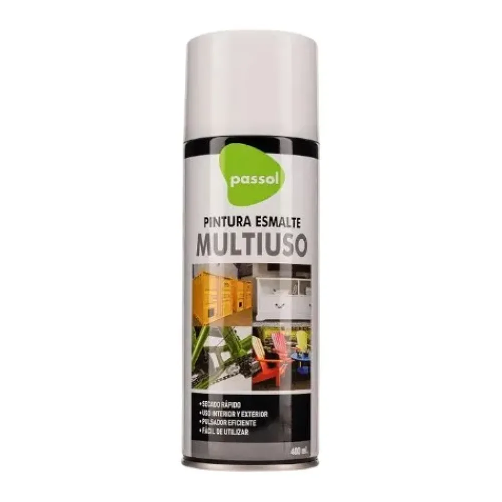 Spray Esmalte Secado Rápido Blanco Opaco 400ML Passol