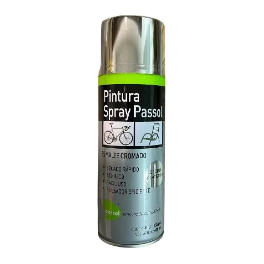 Spray Esmalte Secado Rápido Cromo 400ML Passol