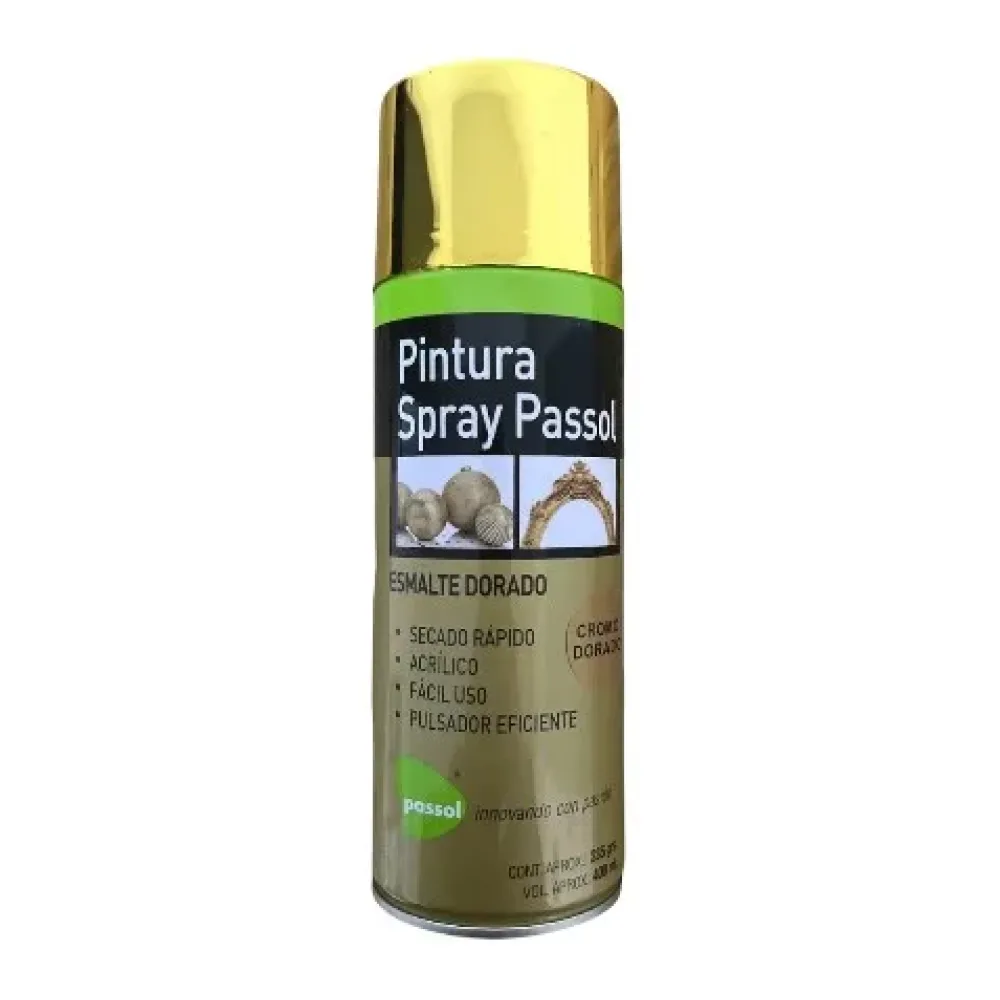 Spray Esmalte Secado Rápido Dorado 400ML Passol
