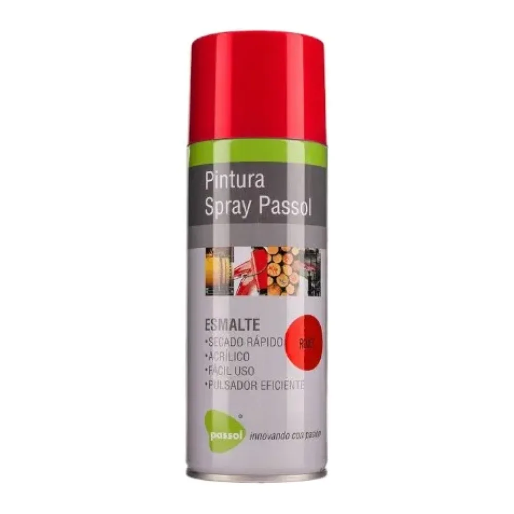 Spray Esmalte Secado Rápido Rojo Vivo 400ML Passol