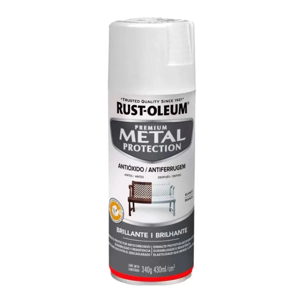 Spray Rust-ol. Esmalte Anticorr Blanco Brill 340GR Rust-oleum