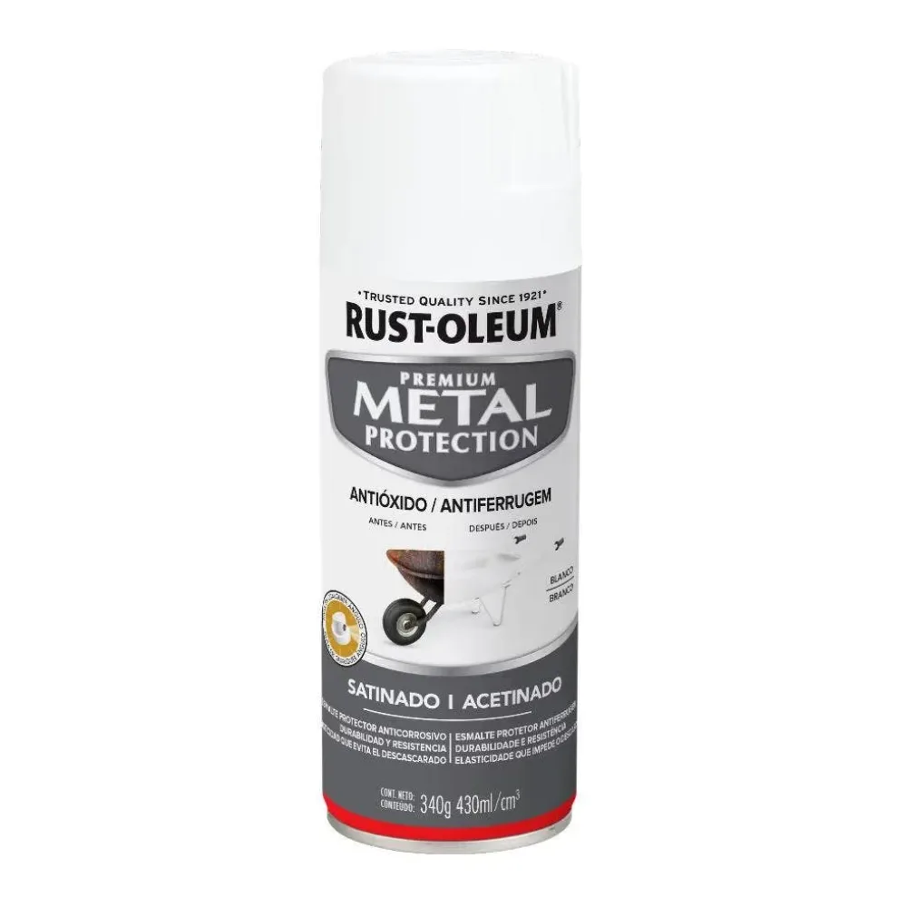Spray Rust-ol. Esmalte Anticorr Blanco Satin 340GR Rust-oleum