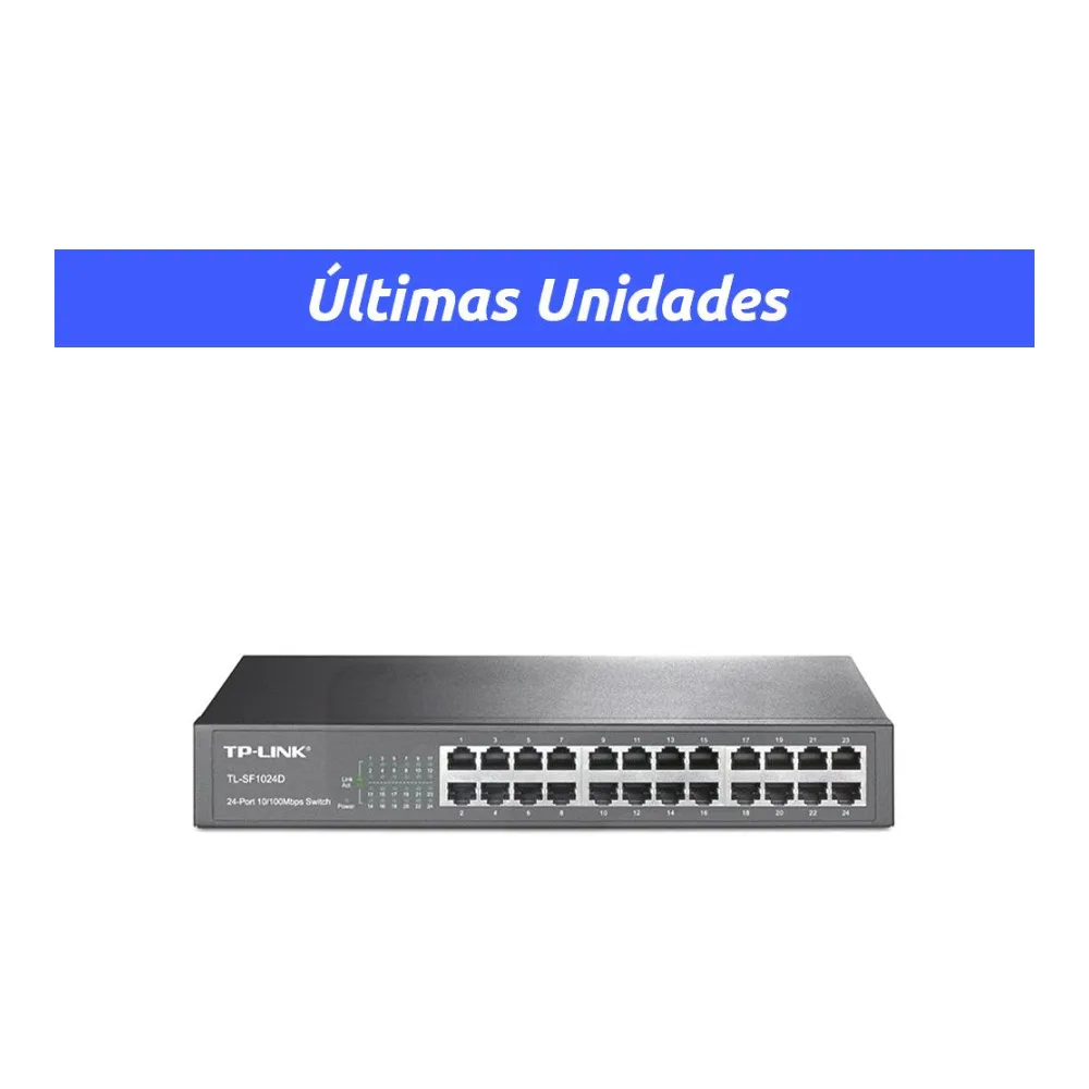 Switch Tp-link de 24 Puertos Rackeable 10/100 TL-SF1024D Tplink