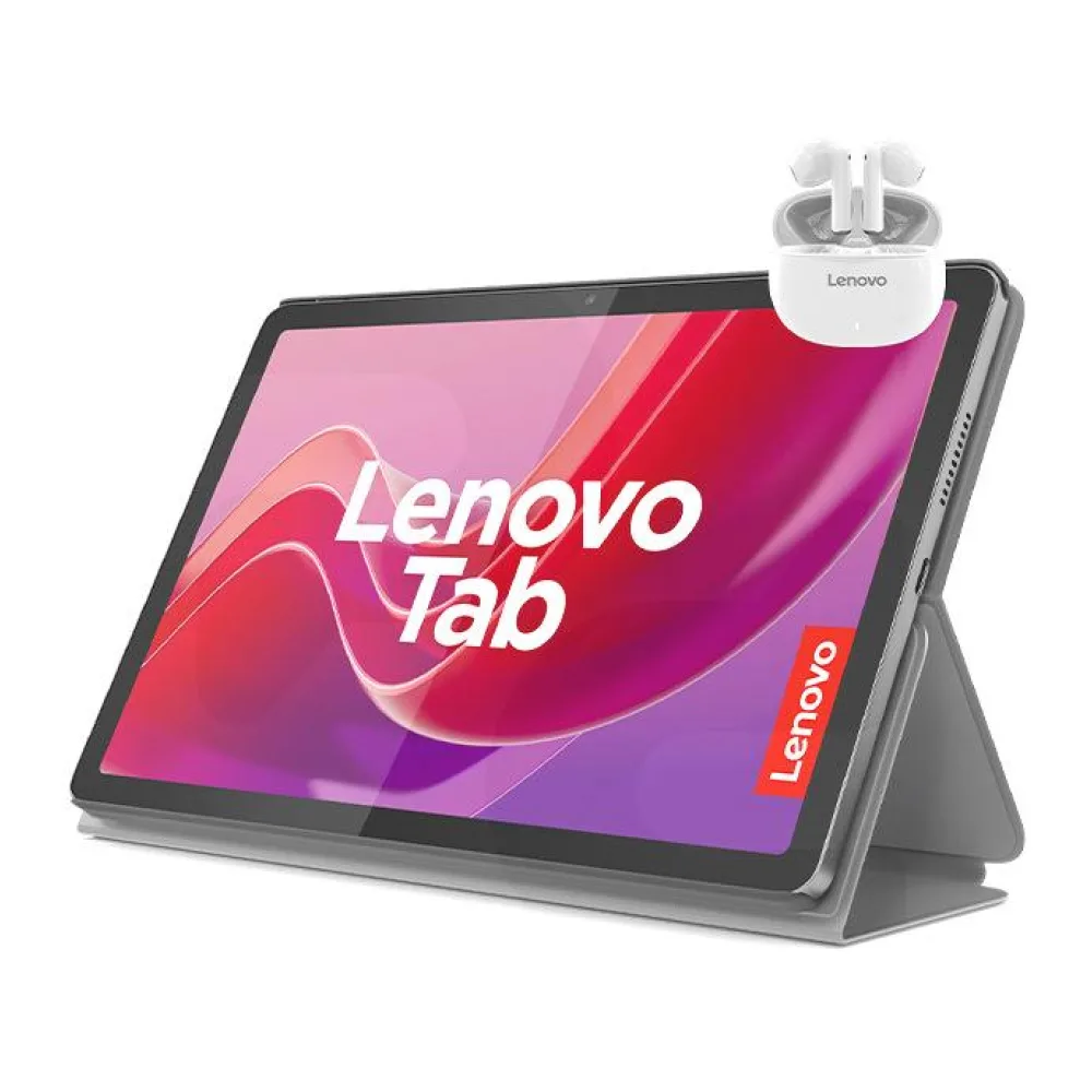Tablet Lenovo Tab 10.1" Fhd 4GB 128GB Wifi Octa Core Android Luna Grey + Funda + Earbuds