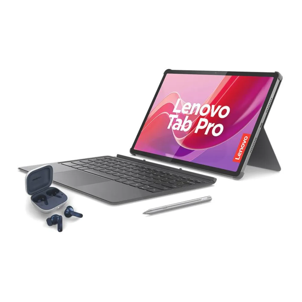 Tablet Tab Pro 12.7" 8GB 256GB Wi-fi Octa Core Android Luna Grey + Funda + Lápiz + Teclado + Earbuds Lenovo