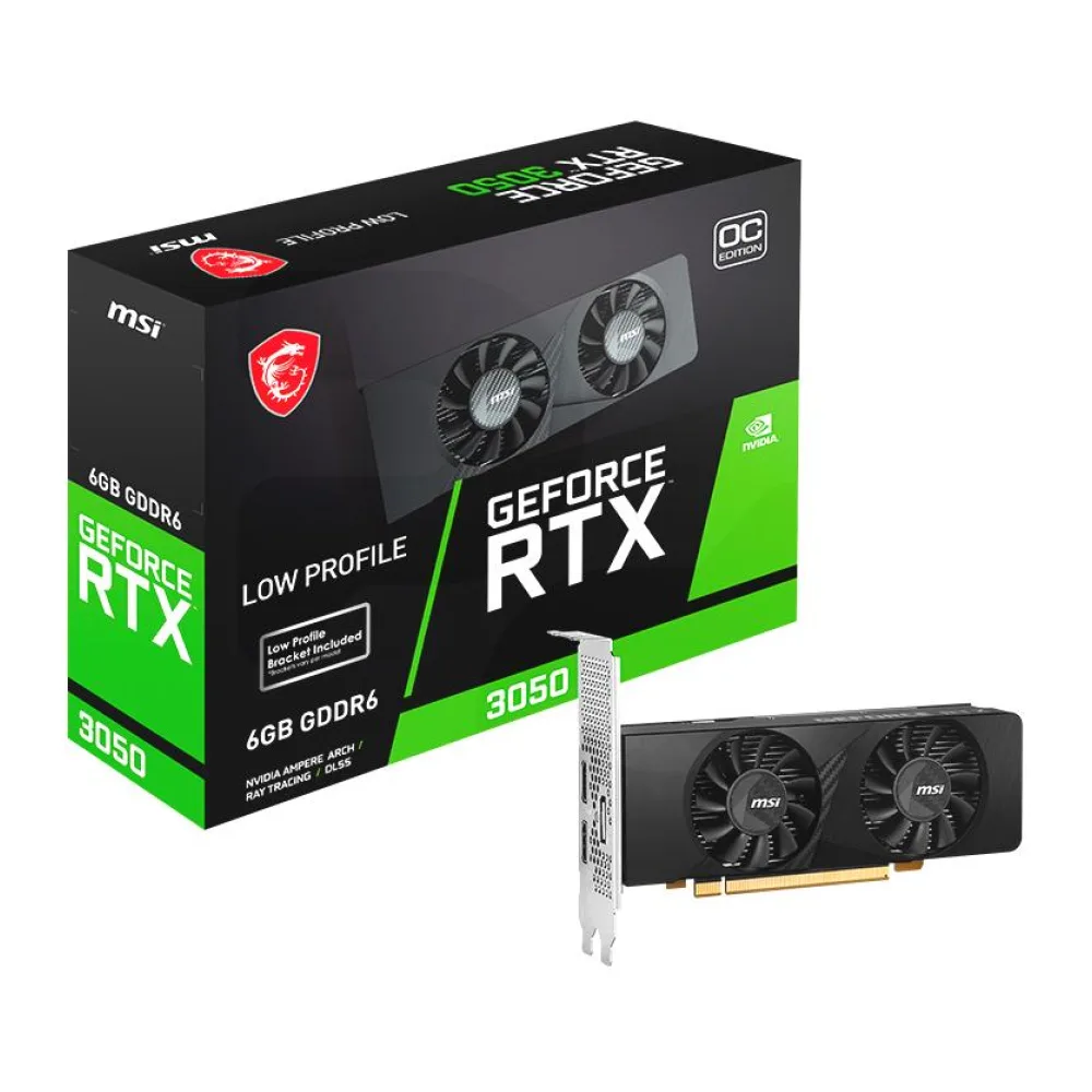 Tarjeta de Video Nvidia Geforce Rtx 3050 Low Profile Oc 6G Msi