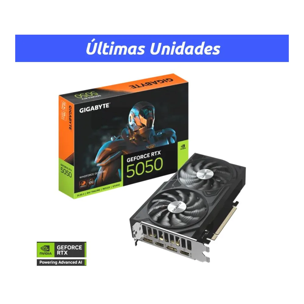 Tarjeta de Video Nvidia Geforce Rtx 5050 8GB Windforce Oc V2 Gigabyte