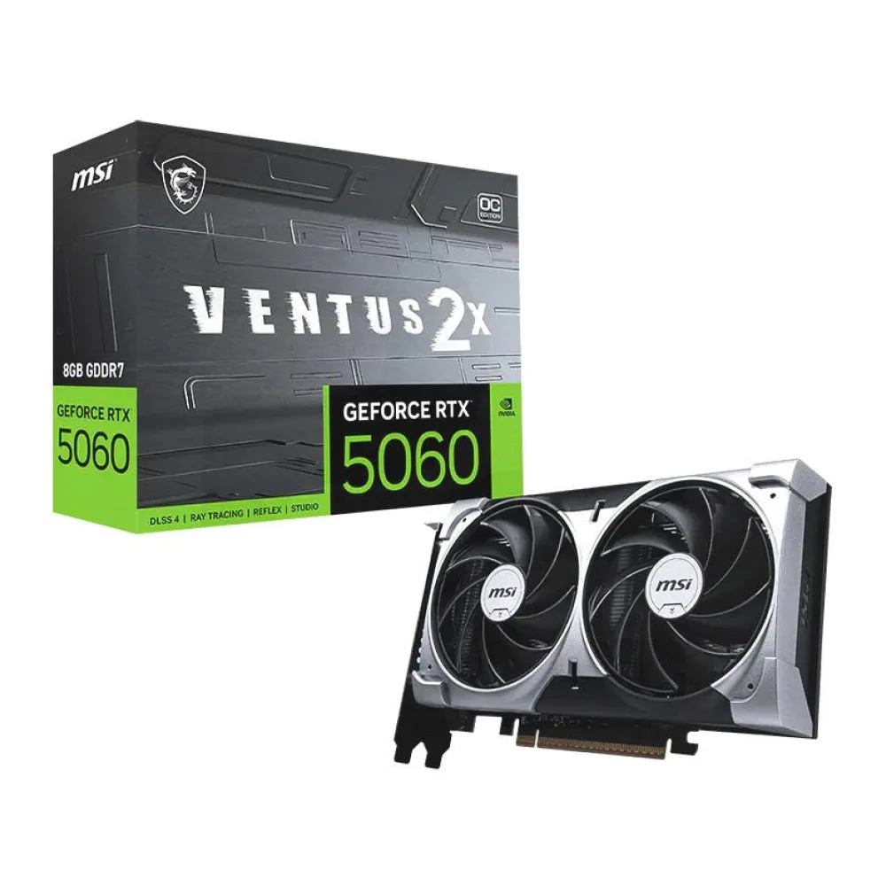 Tarjeta de Video Nvidia Geforce Rtx 5060 8G Ventus 2X Oc White Msi
