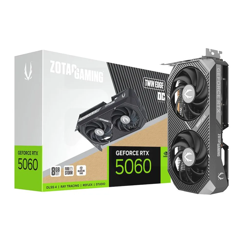 Tarjeta de Video Nvidia Geforce Rtx 5060 8GB Gaming Twin Edge Oc Zotac