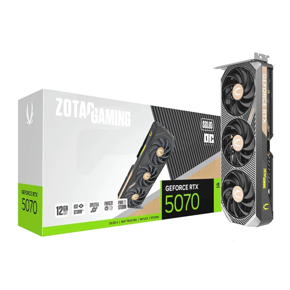 Tarjeta de Video Nvidia Geforce Rtx 5070 Gaming Solid Oc Zotac