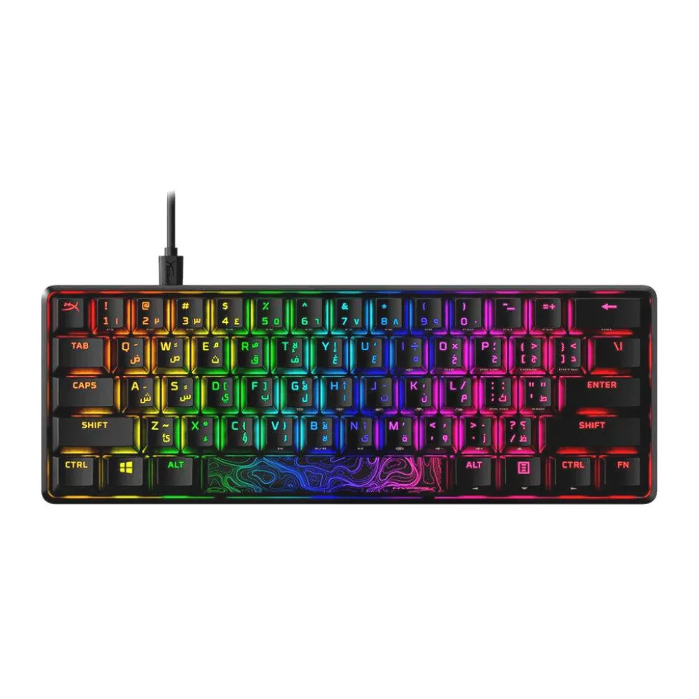 Teclado Gamer Alámbrico Hyperx Alloy Origins 60 Hx Red Usb-c Inglés - Negro