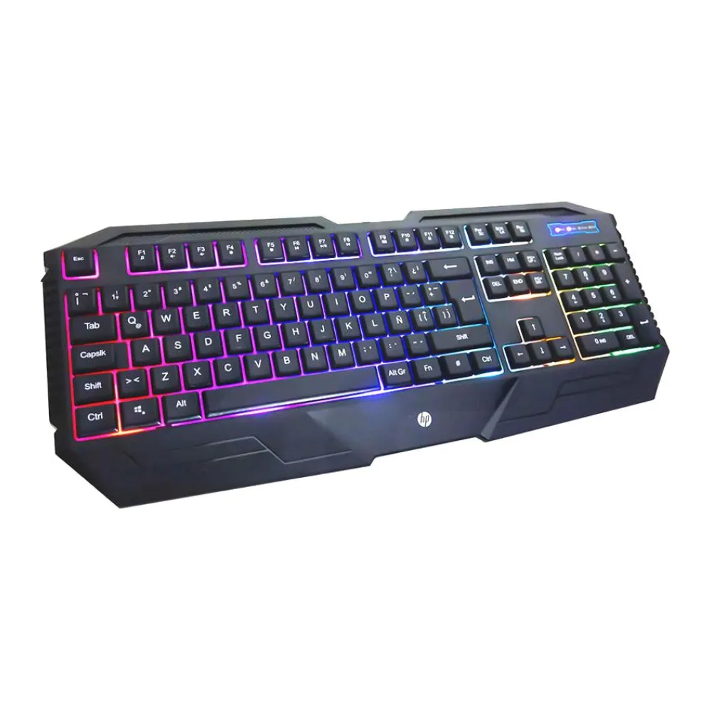 Teclado Gamer Membrana Alámbrico Rgb HP K110 - Negro
