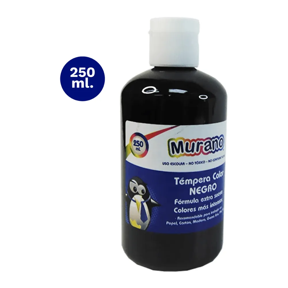 Tempera 250 Ml Negro Murano