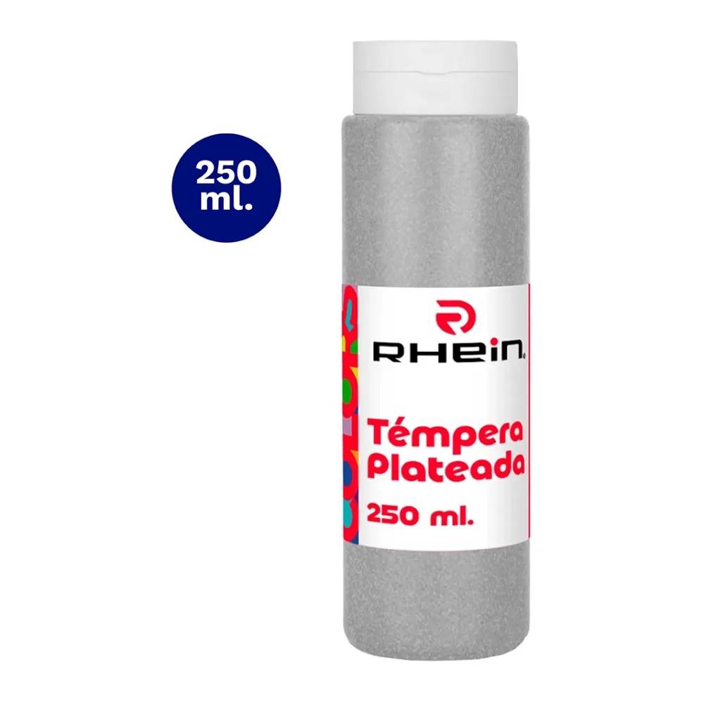 Tempera 250 Ml Plateada Rhein