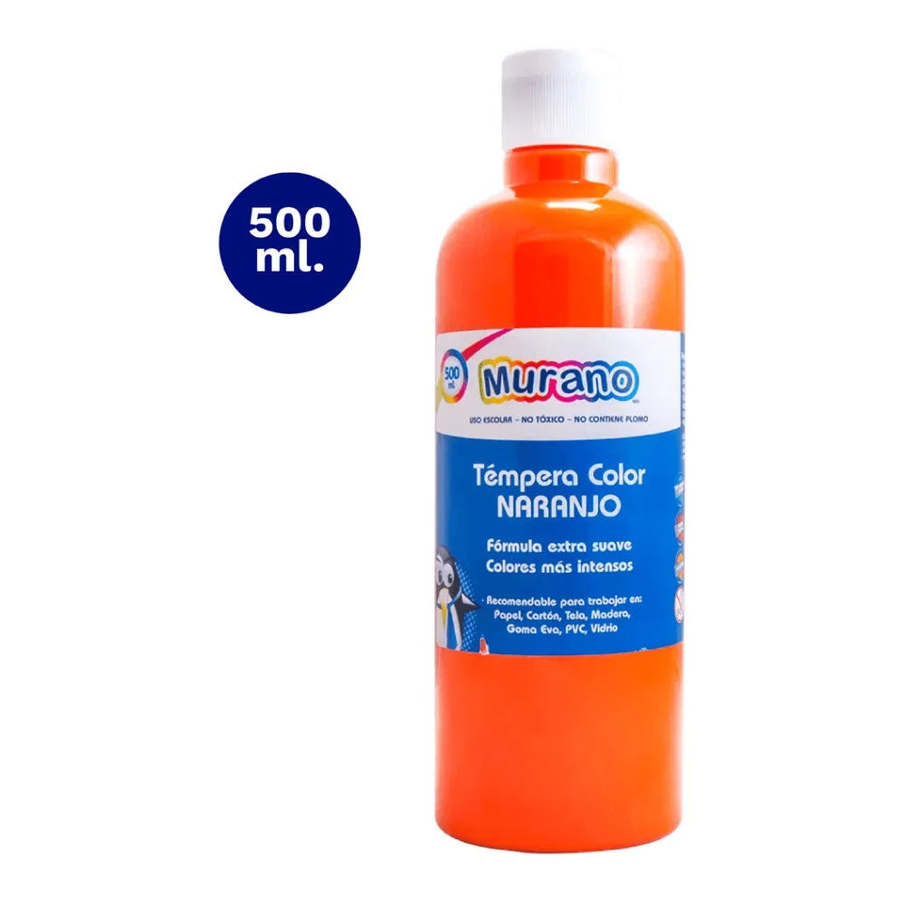 Tempera 500 Ml Naranja Murano