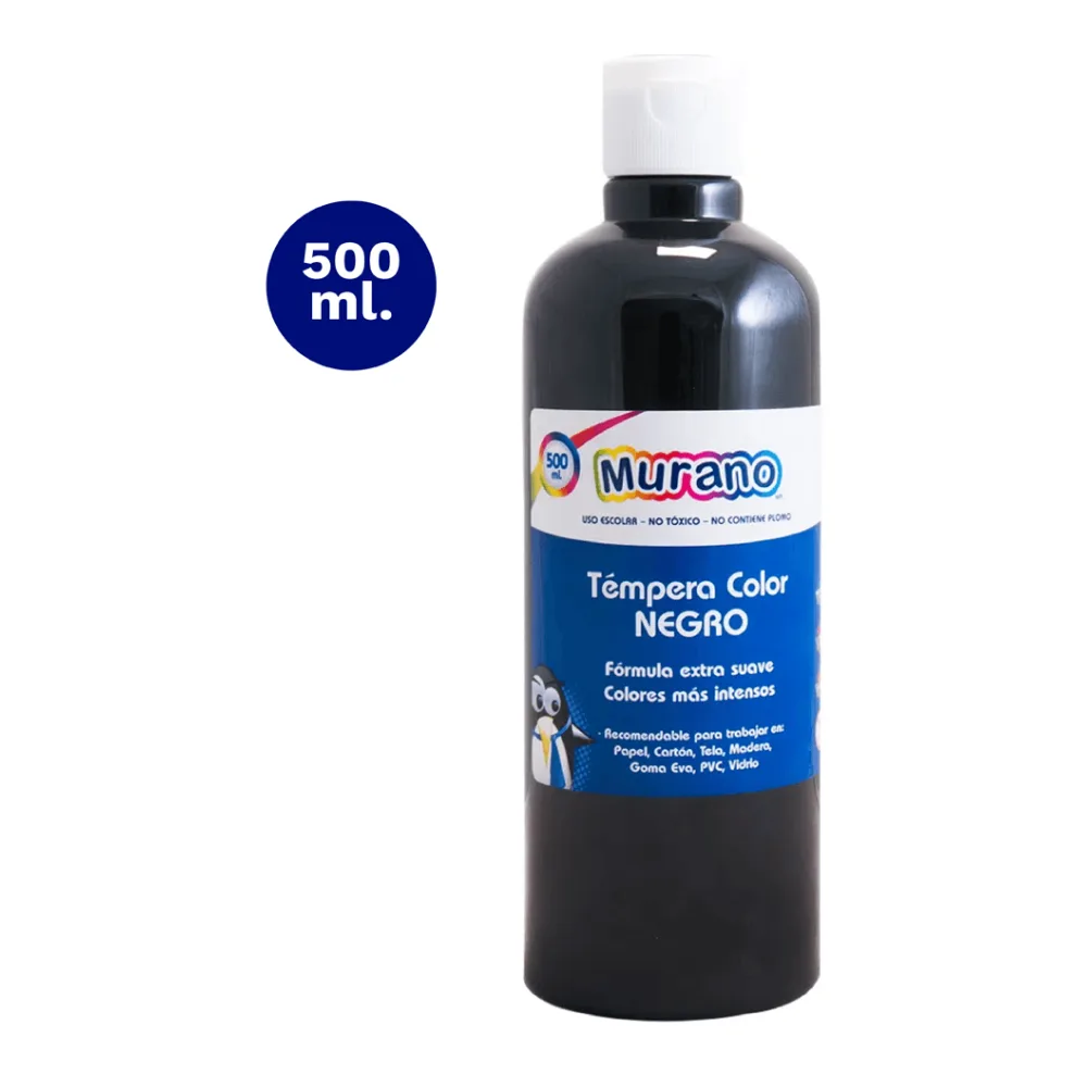 Tempera 500 Ml Negro Murano