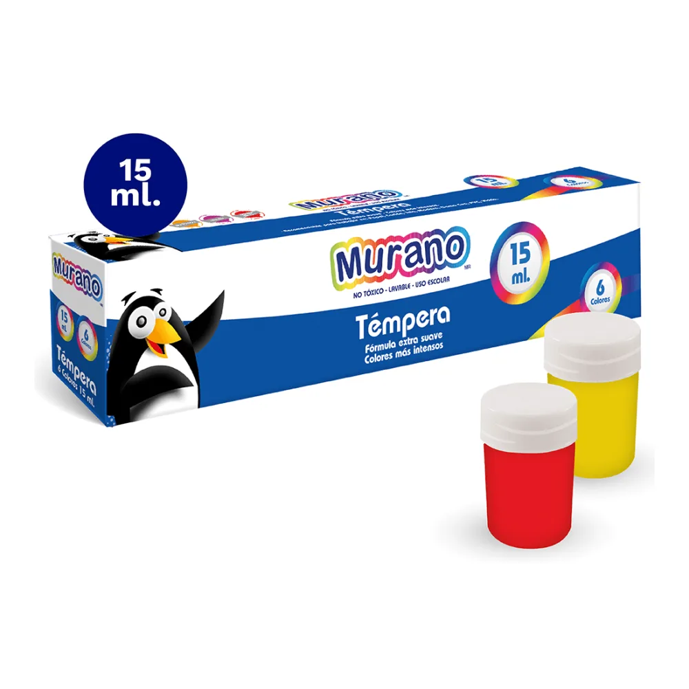 Tempera 6 Colores 15 Ml Murano