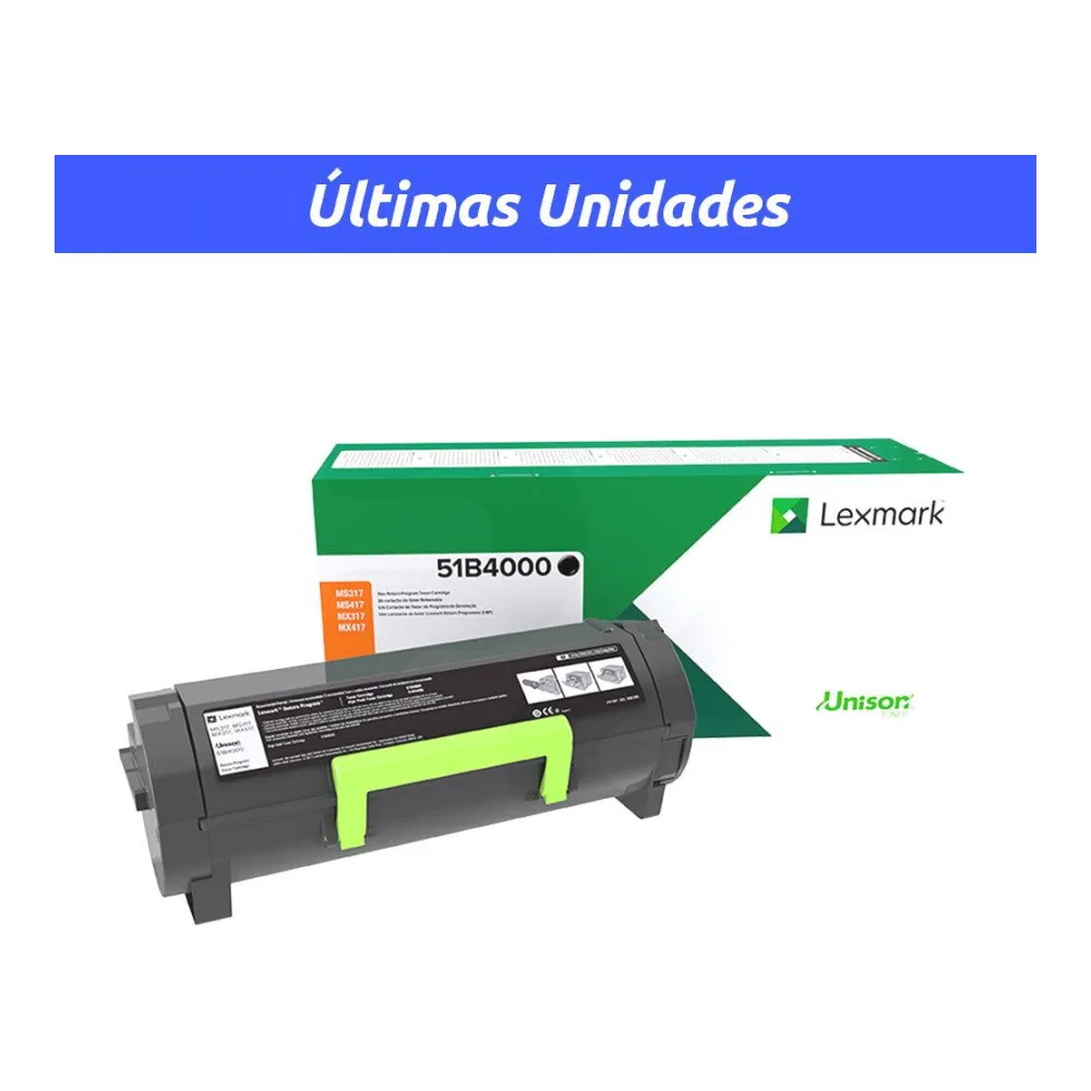 Toner Original Lexmark 51B4000 Negro