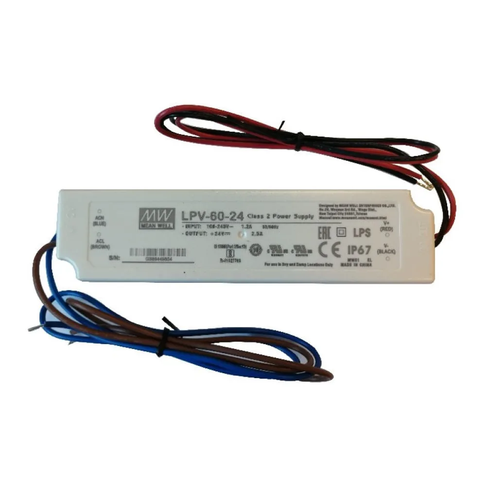 Transf Cinta Led IP67 60W 90 264VAC 24V 229610425 Darlux