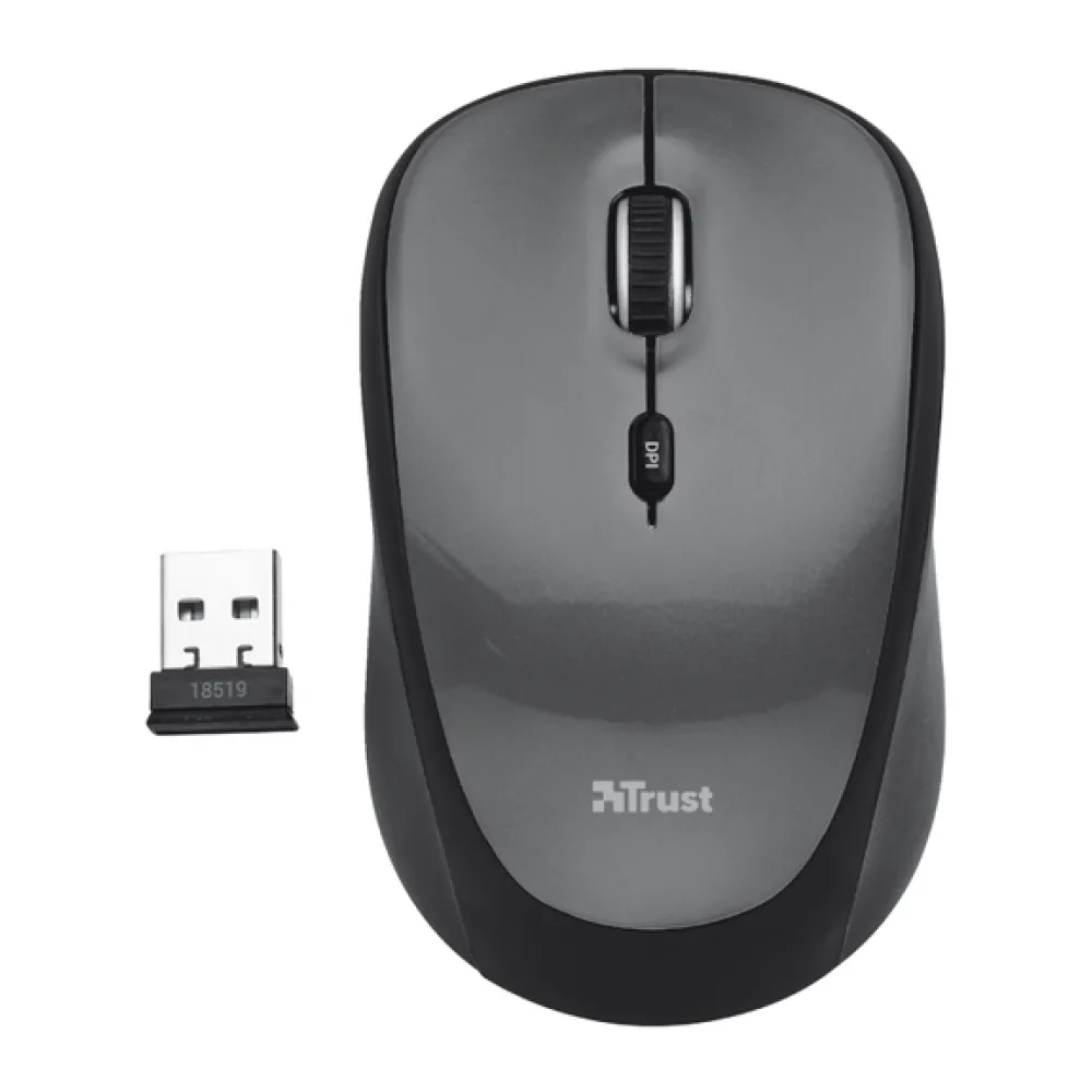 Trust Mouse Inalámbrico Yvi Wireless Negro 18519