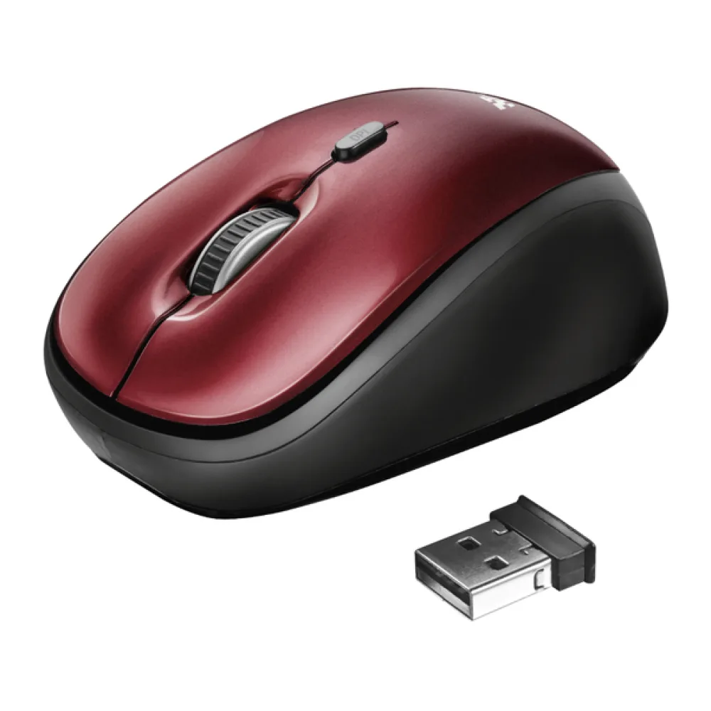 Trust Mouse Inalámbrico Yvi Wireless Rojo 19522
