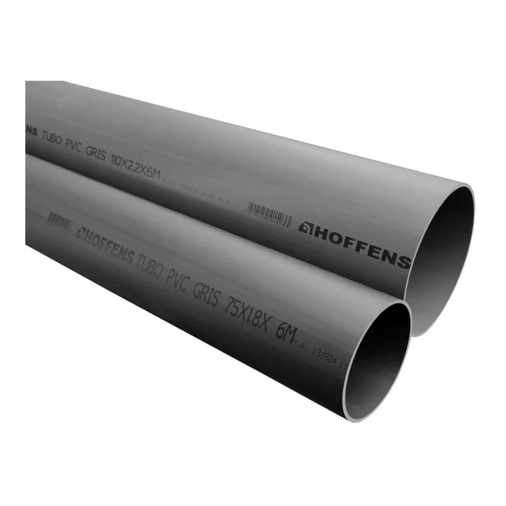 Tubo Pvc Gris 50 Mm 3 Mt Hoffens