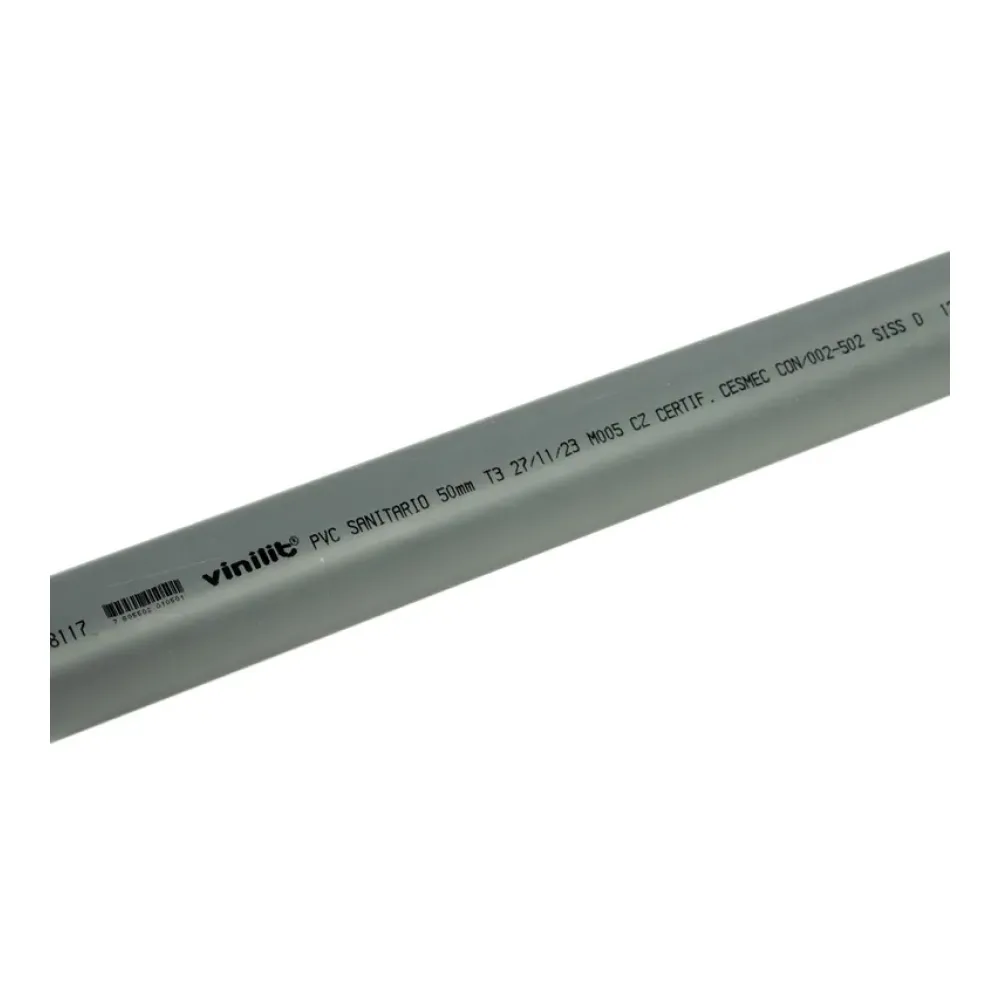 Tubo Pvc-s 50MM X 1M Gris Cementar Vinilit
