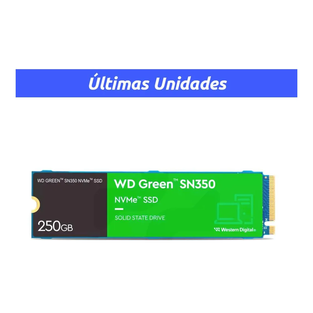 Unidad Ssd 250GB Pcie Nvme M.2 SN350 Green Wd