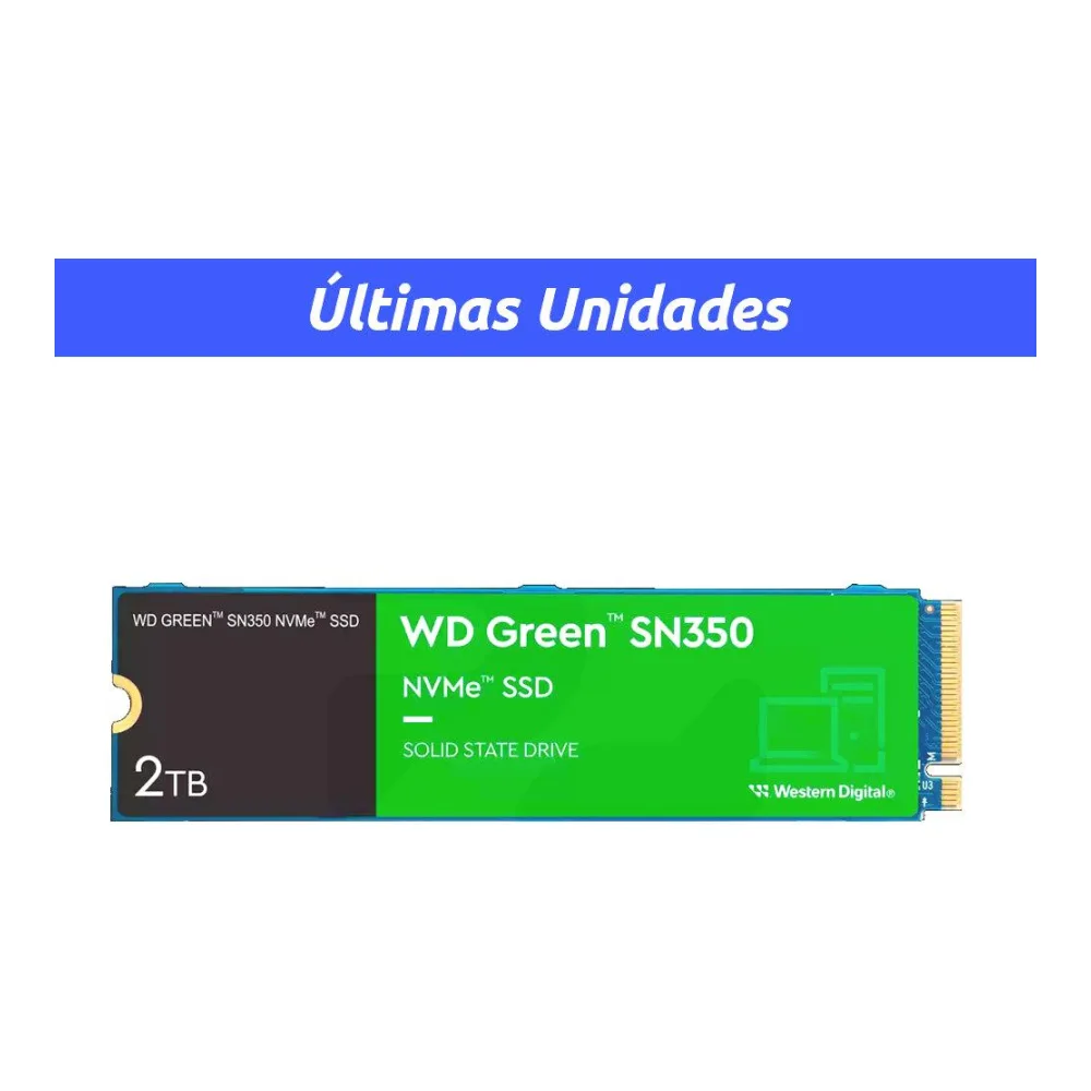 Unidad Ssd 2TB Pcie Nvme M.2 SN350 Green Wd