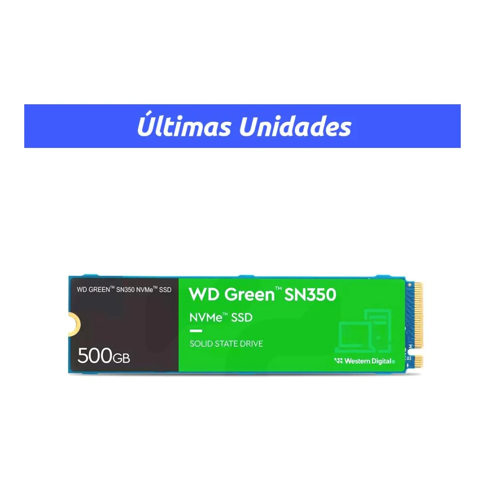 Unidad Ssd 500GB Pcie Nvme M.2 SN350 Green Wd