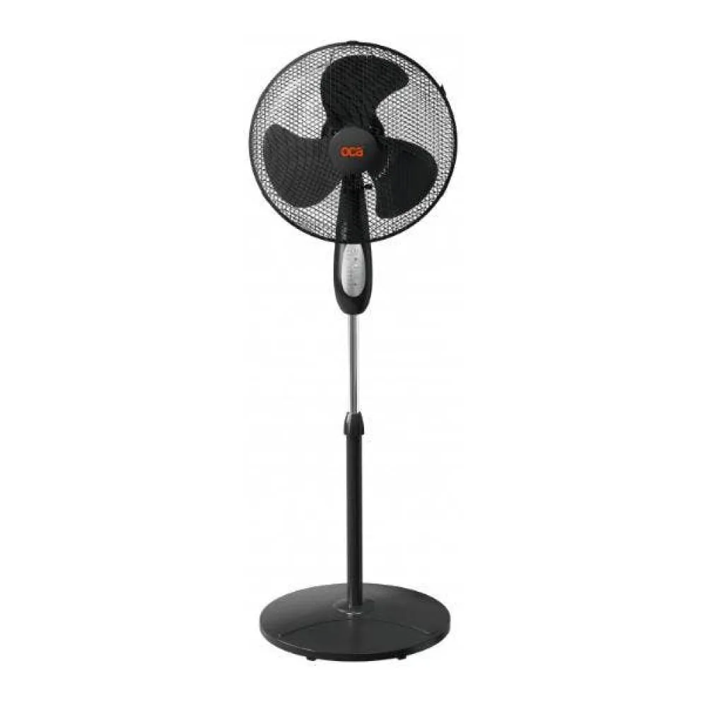 Ventilador Oca Pedestal 16" Negro C/c Remoto Mts