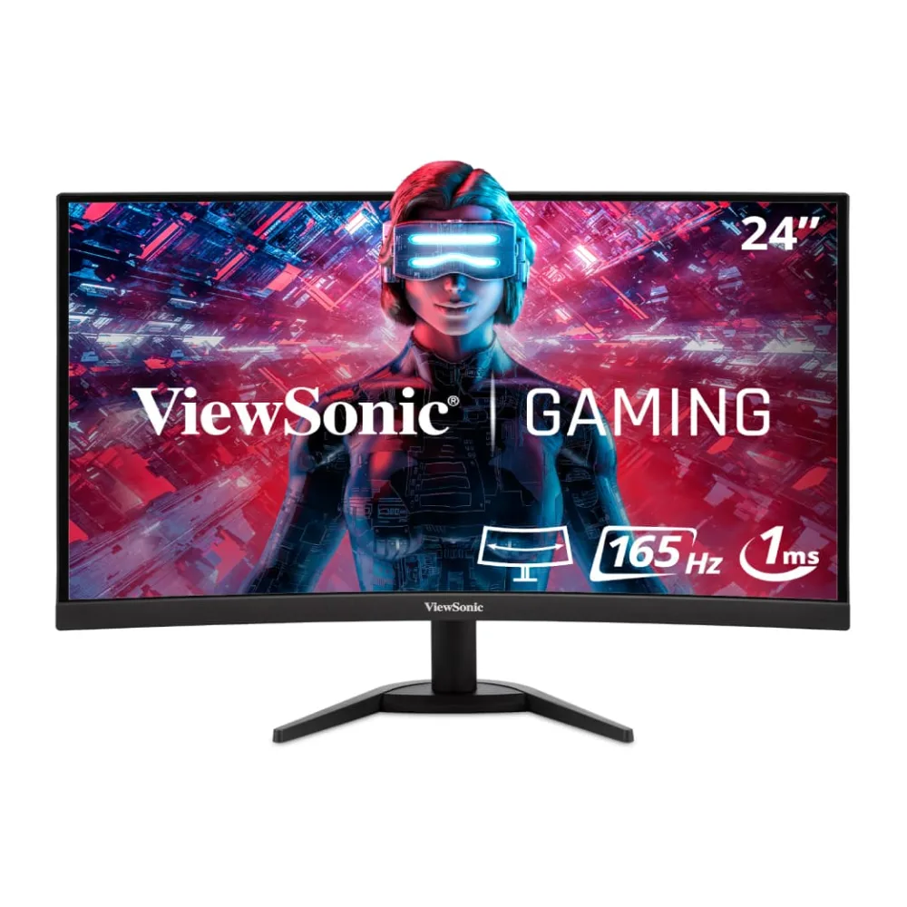 Viewsonic Monitor Gamer Curvo 1080P Omni de 24 Pulgadas VX2468-PC-MHD