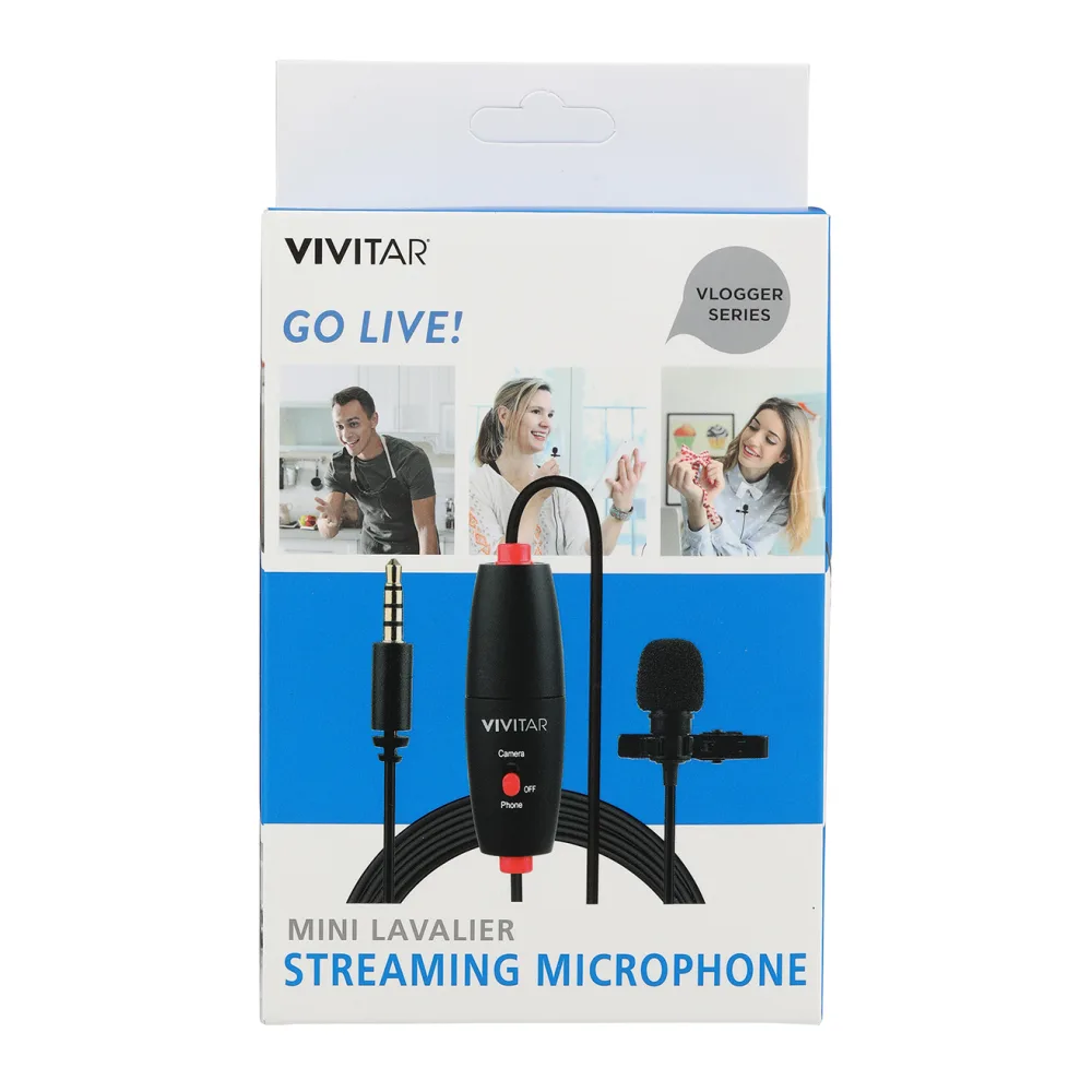 Vivitar Mini Lavalier Micrófono Streaming