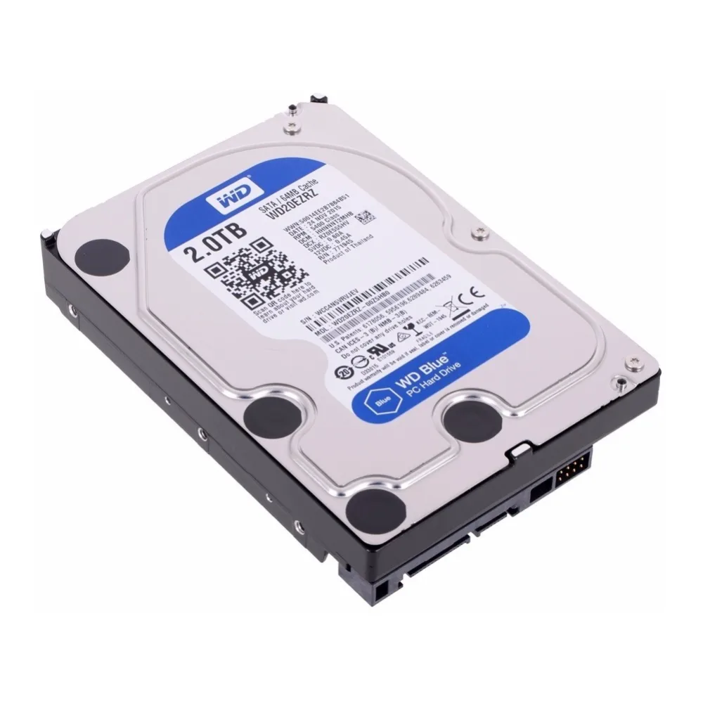 Western Digital Disco Duro Interno Computador 2TB 3.5 Blue WD20EZRZ