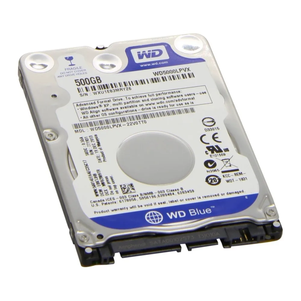 Western Digital Disco Duro Interno Notebook 500GB SATA3 2.5 Blue WD5000LPCX