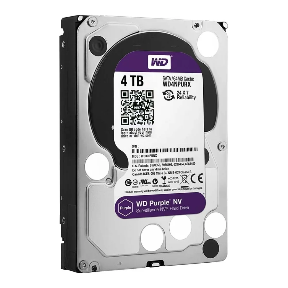 Western Digital Disco Duro Interno Videovigilancia 4TB Purple 3.5 WD40PURZ